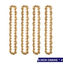 전기톱 충전식전기톱 소형 무선 4/6 인치 미니 스틸 전기 톱 체인 골드/실버 체인 전기 가지 치기 액세서리 정원 도구 교체 체인, CHINA, 6 Inch chain-4PCS