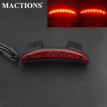 할리 커스텀 튜닝 초퍼 리어 펜더 led 브레이크 테일 라이트 레드 렌즈 파츠 호환품, 펜더 led 라이트, 1개