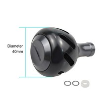 낚시 릴 스풀Ekfan 30 35 40mm 알루미늄 합금 낚시 릴 핸들 손잡이 스피닝, CHINA, 40MM black