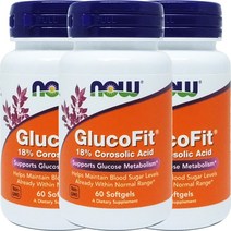 Now Foods 나우푸드 GlucoFit 글루코핏 60정 3병