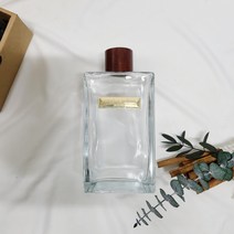 향기에반하다 기본사각 빈티지 그랜드 유리 디퓨저용기 450ml, 라벨없음