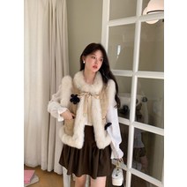 수입 밍크 조끼 퍼 베스트 자켓 명품 모피조끼 폭스 토끼 털조끼 인조 밍크조끼 여우 모피 퀼트 여성용 2022 겨울 두꺼운 외부 착용 민소매 모피 재킷