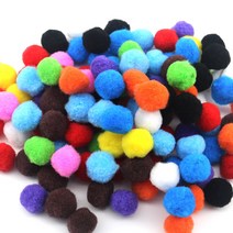 [홈앤스쿨] 칼라 뿅뿅이 (25mm) 폼폼이 솜방울 단색 혼합색상 일반, 노랑