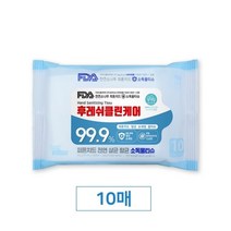 후레쉬클린케어 향균물티슈(10매) 피톤치드 100%천연성분 모든피부 무자극 친환경 상쾌함, 상세페이지 참조