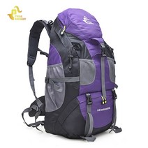 50L 하이킹 배낭 등산 가방 야외 배낭 캠핑 트레킹 방수 스포츠 가방 배낭 가방 등산 여행 배낭, 50L 퍼플