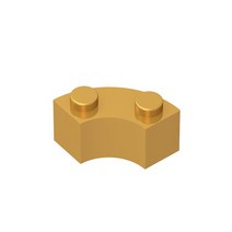 롱브릭타일 접착식파벽돌 파벽돌 MOC 부품 3063 85080 브릭 라운드 코너 2x2 마카로니 호환 DIY 조립 블록, 19 Pearl Gold-297