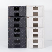 [KT알파쇼핑]메이븐 프리미엄 리빙박스 60L 4P, 챠콜그레이_수량_상세페이지참조, 챠콜그레이