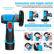 미니제빙기 무선 미니 앵글 그라인더 19500rpm 500W 전동 공구 연마 기계 절단용 전기, 01 1 battery_02 EU