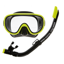 투사 마스크 앤 스노쿨 세트 RC-1116Q, BKFY (블랙 플래시 옐로우), 1세트