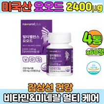 식약처인증 미국산 요오드2400?g iodide 히비스커스 강황 흑마늘 뽕나무잎 마카 아미노산 비수리 4통