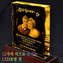 장스토어 3d 크리스탈 감사패 부모님감사패 회갑 칠순 퇴임 퇴직 교회 산악회 축구 공로패 문구 상패, 크리스탈 3D패 (1인초상)