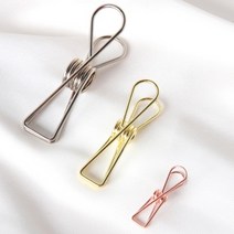 사무용 금속집게 와이어 리본집게 메탈클립 골드 소, 골드소