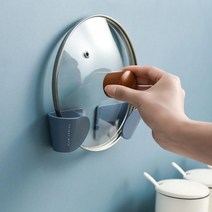거치대 솥뚜껑불판 강화유리뚜껑 부착식 받침대 냄비뚜껑 뚜껑 DD-10599 전골냄비 홀더, 상세페이지 참조