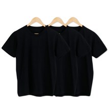 [에센셜티셔츠] 슬로비 국산 순면 남녀공용 반팔 티셔츠 3팩