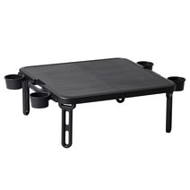 신와 비비드 피크닉 캠핑 접이식 폴딩 테이블, 블랙