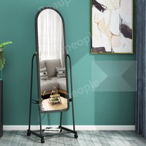 심플한 유럽 디자인 홈 거실 침실 옷 가게 피팅룸 대형 깔끔한 전신 거울, 기타, 브래킷 포함 31×150클래식블랙[초백색방폭]