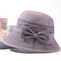 노블스윗 윈드 브로치 메쉬 버킷햇 챙모자 중년여성 엄마 여름모자