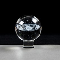 크리스탈 볼 무드등 6cm 레이저 새겨진 태양계 공 3d 미니어처 행성 모델 구 유리, 크리스탈베이스와 함께 새로운, 씨엔