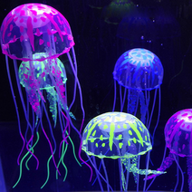 색다른 인조해파리 어항피규어 수조장식 꾸미기 15cm, 그린