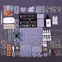 uv레진아트세트 하트쉐이커 공예재료 실리콘몰드, UV레진용액 100g