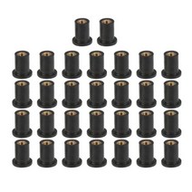휠캡 수입차부품 볼트너트 Motoforti 10203050pcs M4 스트레이트 잘 너트 오토바이 앞 유리 나사 고무 볼트 범용 패스너, 30pcs