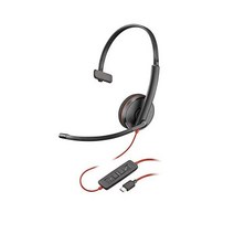 플랜트로닉스 블랙와이어 3210 USB C 헤드셋 온이어 모노 헤드셋 유선