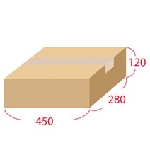 무지택배박스 450x280x120 (50매PACK)-NA452812B, 단품