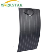태양광패널 100W 태양 전지 패널 18V ETFE 유연한 태양 광 시스템 태양 홈, 2