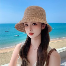 보슈 여성 여름 밀짚 버킷햇 벙거지 모자 gn6-9