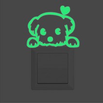 스위치커버 야광 스티커 강아지 / 고양이