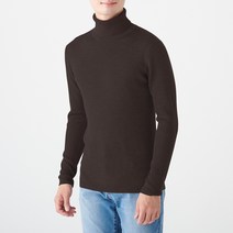 무인양품 남성용 리브 워셔블 터틀넥 스웨터 M9AA901
