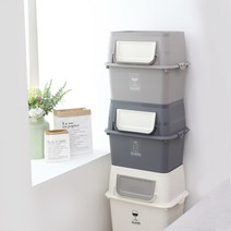 비교할 수 없는 튼튼함 탱크 분리수거함 쓰레기통 40L 50L 적재가능, 탱크_50L, 블랙, 1개