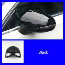 자동차 스타일링 백미러 커버 장식 스티커 탄소 섬유 색상 벤츠 cla c118 a class w177 2019-2021, 검은 색