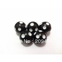 비즈재료 비즈공예 공장 가격! 20mm 100 개/묶음 블랙 아크릴 폴카 도트 비즈 보석 만들기용 두툼한 무료, 한개옵션0
