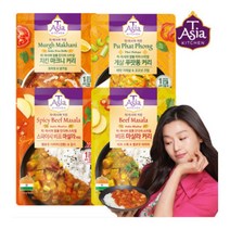 티아시아키친 커리 3분카레 (총2개) / 골라담기, 게살 푸팟퐁 170g x 1개, 비프 마살라 170g x 1개