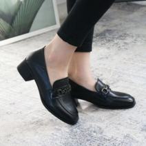 메르나뛰 발편한 가죽 구두 펌프스 여성화 오피스룩 신발 MLJ215