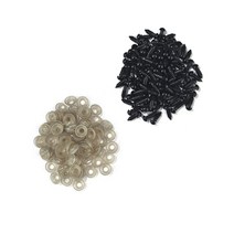 100pcs 10mm 안구 인형 액세서리 검은 플라스틱 플러시 안전 눈 Amigurumi 장난감 5mm 8mm 14mm DIY 재미 있은 장난감 눈 동물, 6mm 100개