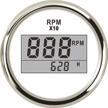 타코메타 타코미터 52mm 해양 자동차 트럭 보트 엔진 Tacho 게이지 Hourmeter 디지털 tacometro 0-9990 RPM, 01 52mm WS