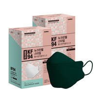 뉴크린웰 스타일 황사마스크 대형 KF94, 30개입, 2개, 그린