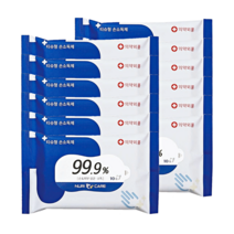 누리케어 손소독용 물티슈 10매 10팩, 10개