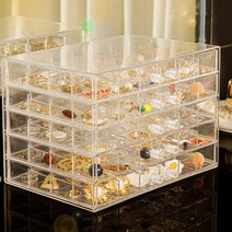 파츠케이스 5단(120칸) 네일파츠 데코덴파츠 악세사리 케이스 분할 섹션 정리함 정리 보관, 투명, 1개