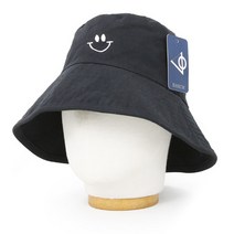 베이직엠 남성 여성 벙거지 모자 버킷햇 리버시블 씨익 스마일