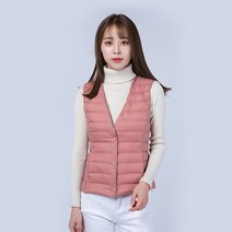 오리털 100 여성 단추조끼 이너 경량조끼GP-011