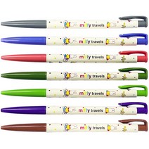 동아 미피 노크식 유성볼펜 0.5mm 낱자루, 핑크