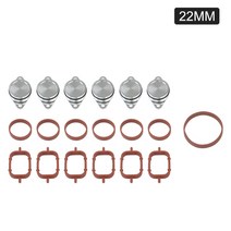 가스켓 WLR6x33mm 22mm 디젤 소용돌이 플랩 블랭크 BMW 320d 용 흡기 매니 폴드 가스켓이있는 교체 마개, 02 22mm for M47