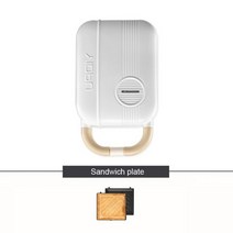 토스터기 650W 전기 샌드위치 메이커 와플 기계 토스터 베이커 아침 식사 타코야키 팬케이크 도넛 220V, white with 1 plate