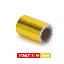 바이크 오토바이 배기 VR 2 인치 x 1 5 10 미터 알루미늄 강화 테이프 BMW VR1613 용 접착식 차폐 방지 랩 흡입구, [04] 5cm 1m gold, 04 5cm 1m gold