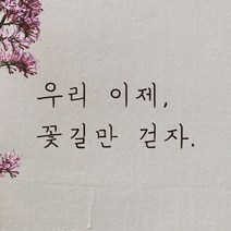 모노먼트 손글씨 감성 레터링 스티커 - 우리 이제 꽃길만 걷자, 검정
