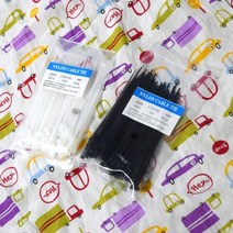 티테크 케이블 타이(100개)/4.6x200mm(대)/T-C4620/UL 승인 나일론66/케이블 정리/선정리/복잡한 선을 간편하게 정리/케이블의 깔끔한 정리가능/다양한 케이블 선정, 블랙(대 200mm)
