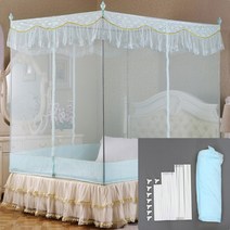 스틸프레임 사각 모기장 150x200cm 블루 자석모기장 방문방충망 원룸방충망 현관방충문 방충망파는곳 미니모기장